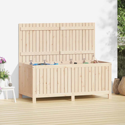 vidaXL Garden Storage Box | Natural Wood | Solid Pine Wood | Large - Brown - 147 x 68 x 64 cm