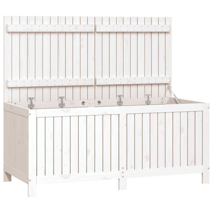 vidaXL Garden Storage Box | White | Solid Pine Wood | Medium - 147 x 68 x 64 cm