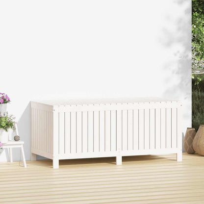 vidaXL Garden Storage Box | White | Solid Pine Wood | Medium - 147 x 68 x 64 cm