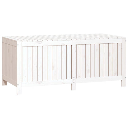 vidaXL Garden Storage Box | White | Solid Pine Wood | Medium - 147 x 68 x 64 cm