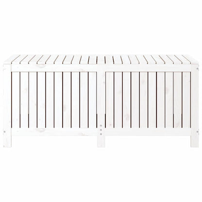 vidaXL Garden Storage Box | White | Solid Pine Wood | Medium - 147 x 68 x 64 cm