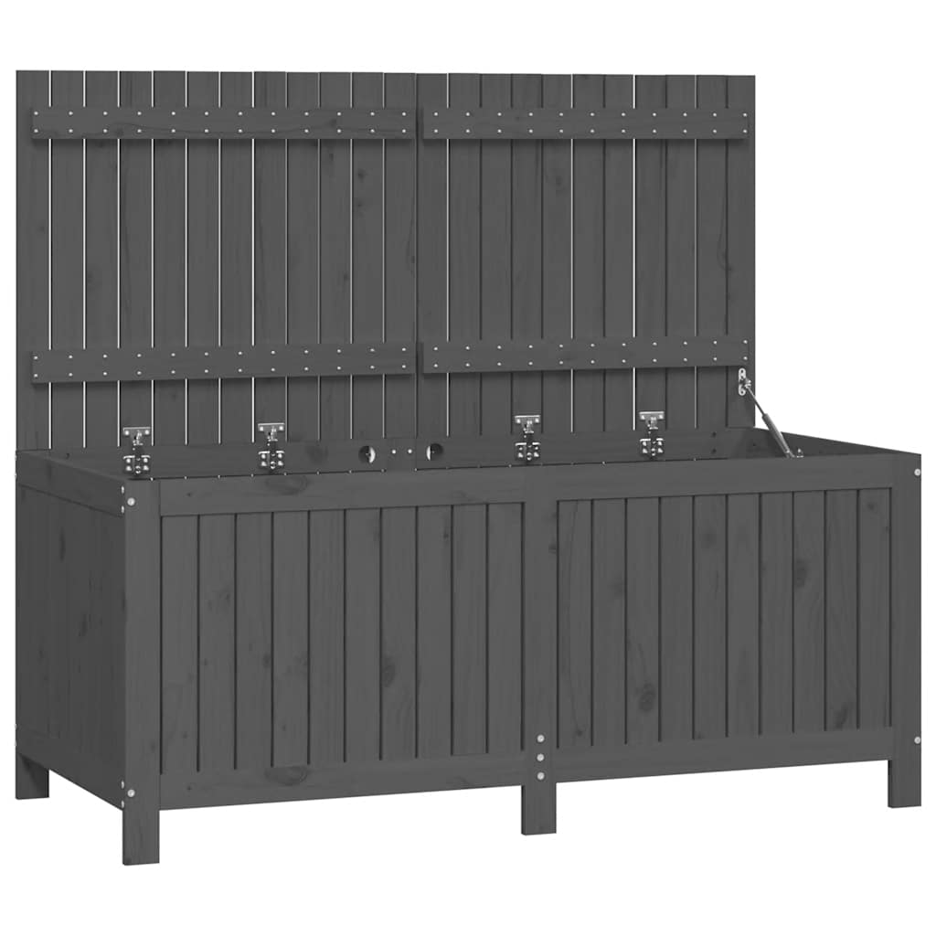 vidaXL Garden Storage Box | Grey | Solid Pine Wood | Large | Rustic | Durable - 147 x 68 x 64 cm