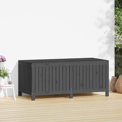 vidaXL Garden Storage Box | Grey | Solid Pine Wood | Large | Rustic | Durable - 147 x 68 x 64 cm