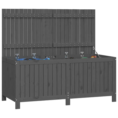 vidaXL Garden Storage Box | Grey | Solid Pine Wood | Large | Rustic | Durable - 147 x 68 x 64 cm