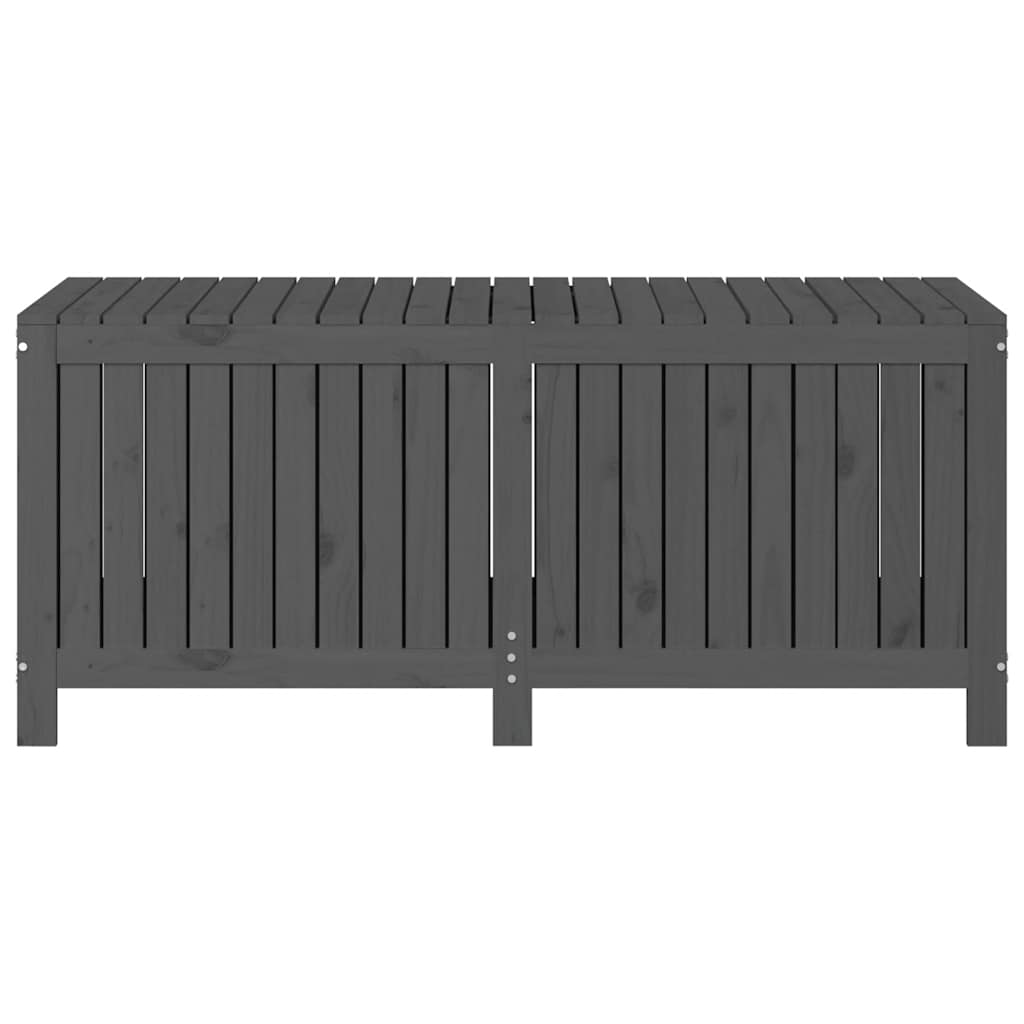 vidaXL Garden Storage Box | Grey | Solid Pine Wood | Large | Rustic | Durable - 147 x 68 x 64 cm
