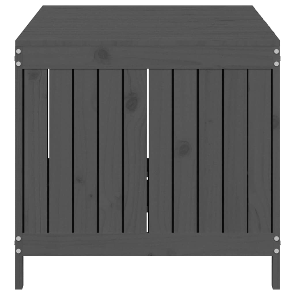 vidaXL Garden Storage Box | Grey | Solid Pine Wood | Large | Rustic | Durable - 147 x 68 x 64 cm