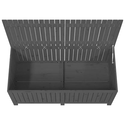 vidaXL Garden Storage Box | Grey | Solid Pine Wood | Large | Rustic | Durable - 147 x 68 x 64 cm