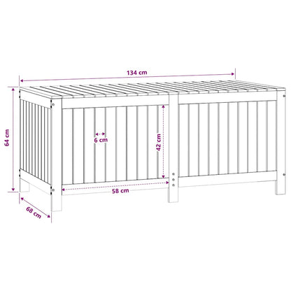 vidaXL Garden Storage Box | Grey | Solid Pine Wood | Large | Rustic | Durable - 147 x 68 x 64 cm