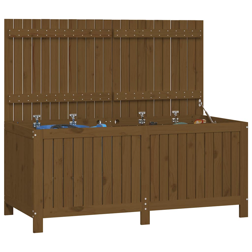 vidaXL Garden Storage Box | Honey brown | Solid pine wood | 147x68x64 cm