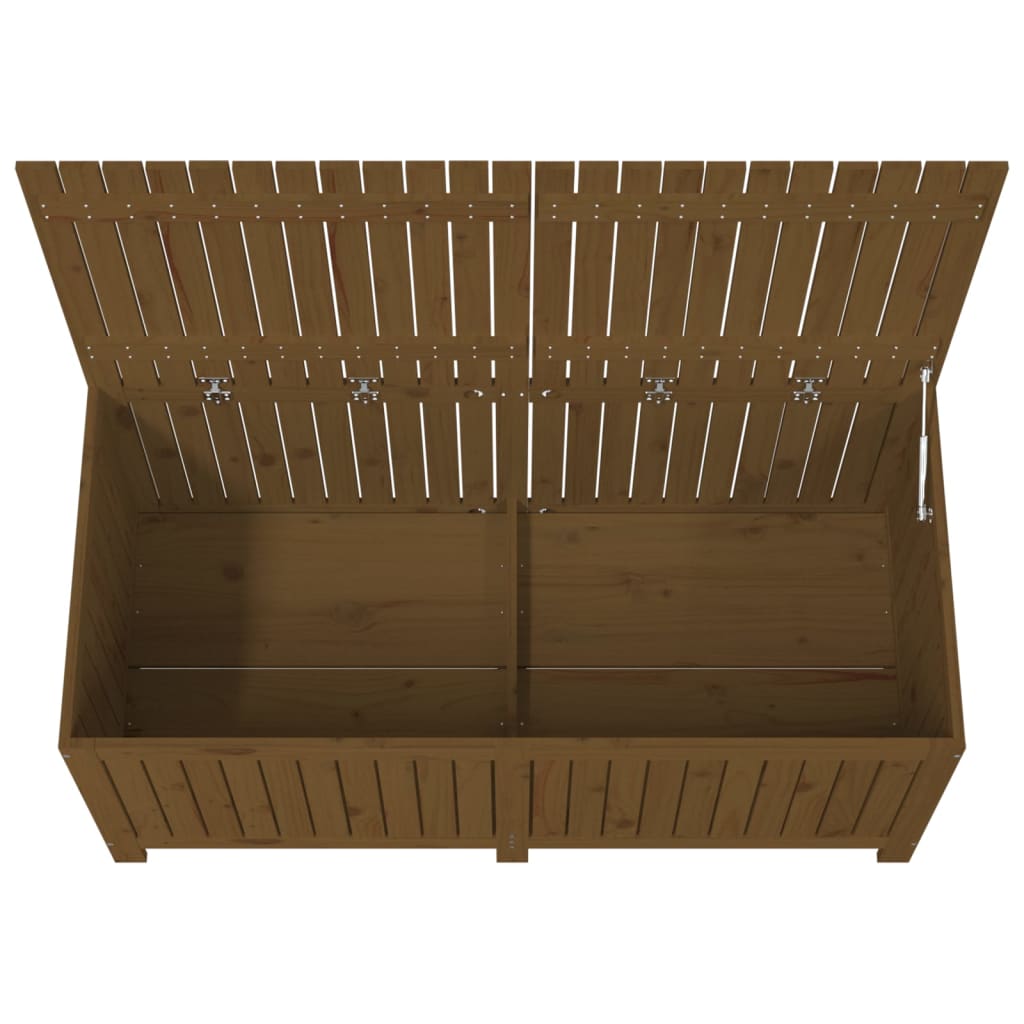 vidaXL Garden Storage Box | Honey brown | Solid pine wood | 147x68x64 cm