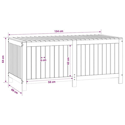 vidaXL Garden Storage Box | Honey brown | Solid pine wood | 147x68x64 cm