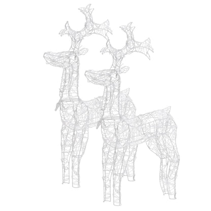 vidaXL Reindeer Christmas Decorations 2 pcs 60x16x100 cm Acrylic - Cold white