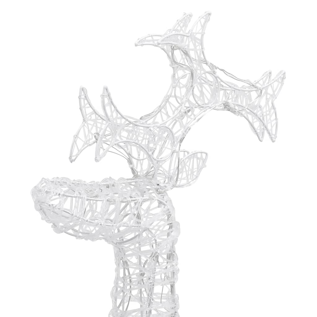 vidaXL Reindeer Christmas Decorations 2 pcs 60x16x100 cm Acrylic - Cold white