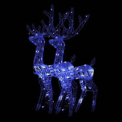 vidaXL Acrylic Reindeer Christmas Decorations 2 pcs 128 cm Blue - 70 x 41 x 120 cm