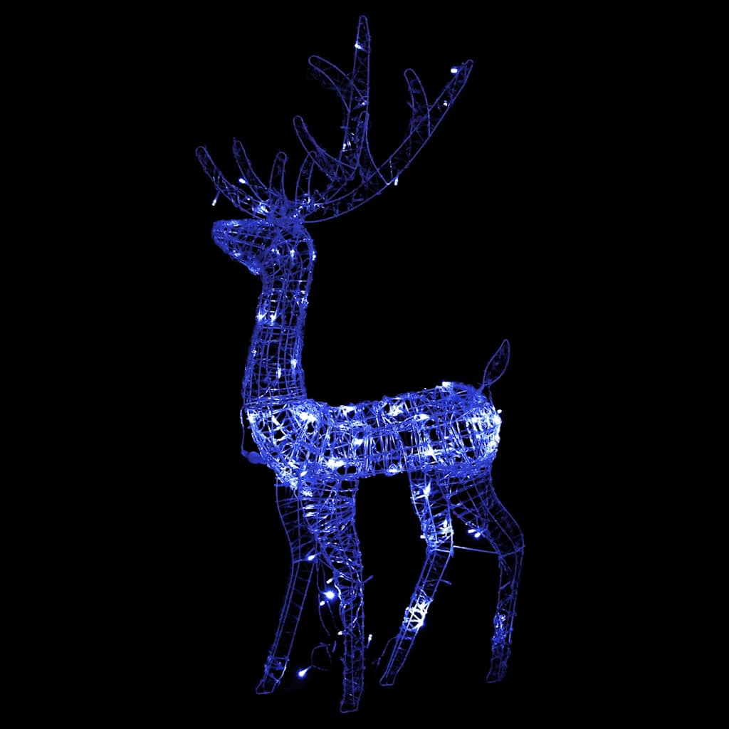 vidaXL Acrylic Reindeer Christmas Decorations 2 pcs 128 cm Blue - 70 x 41 x 120 cm