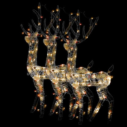 vidaXL Acrylic Reindeer Christmas Decorations 3 pcs 128cm Multicolour - 70 x 41 x 120 cm