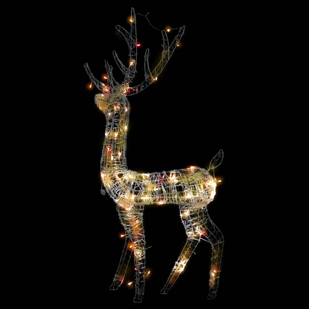 vidaXL Acrylic Reindeer Christmas Decorations 3 pcs 128cm Multicolour - 70 x 41 x 120 cm