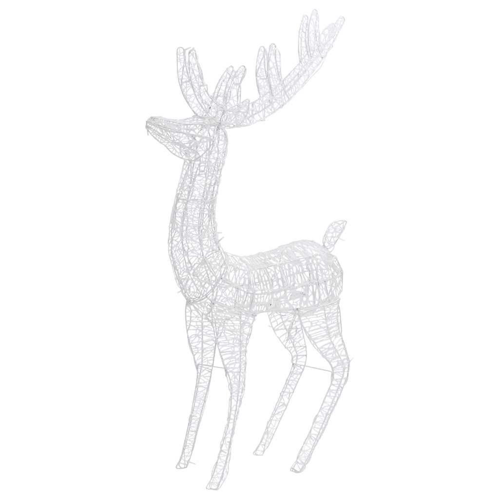 vidaXL XXL Acrylic Christmas Reindeers 250 LED 2 pcs 180 cm Warm White - 96 x 40 x 180 cm