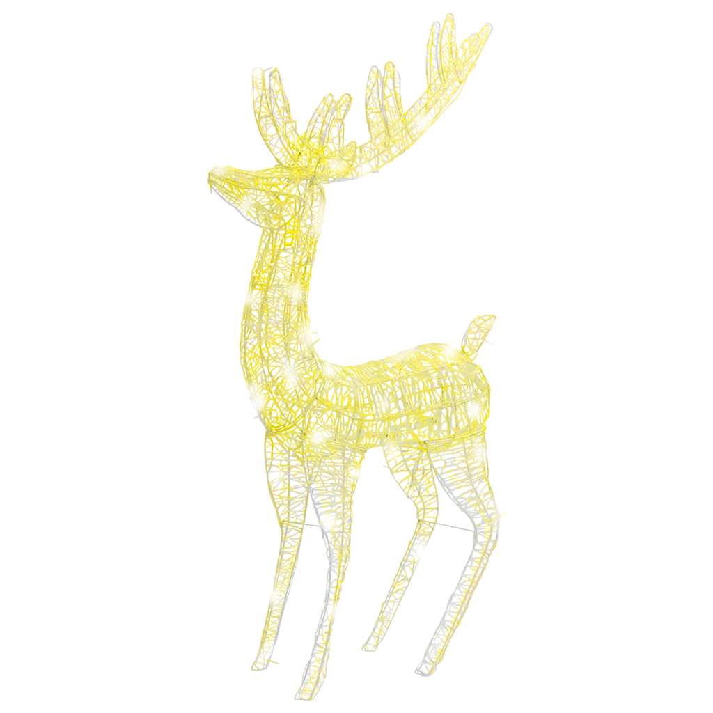 vidaXL XXL Acrylic Christmas Reindeers 250 LED 3 pcs 180 cm Warm White - 96 x 40 x 180 cm