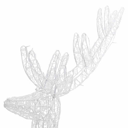 vidaXL XXL Acrylic Christmas Reindeers 250 LED 3 pcs 180 cm Warm White - 96 x 40 x 180 cm