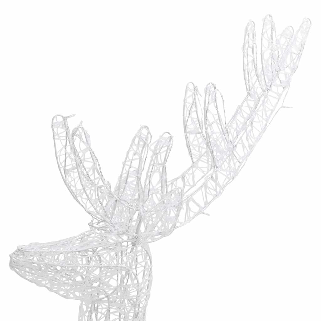 vidaXL XXL Acrylic Christmas Reindeers 250 LED 3 pcs 180 cm Blue - White - 96 x 40 x 180 cm