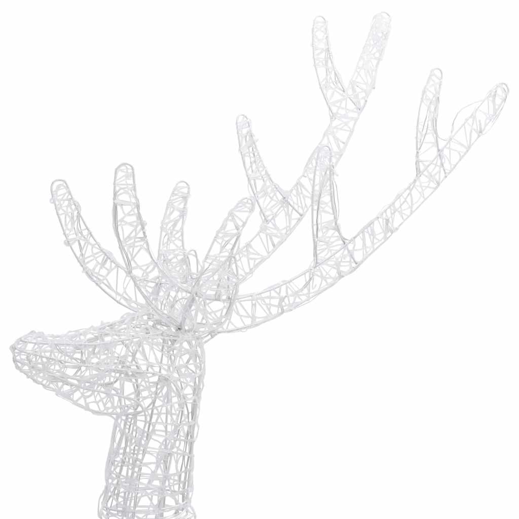 vidaXL XXL Acrylic Christmas Reindeers 250 LED 2 pcs 180 cm Multicolour - 96 x 40 x 180 cm