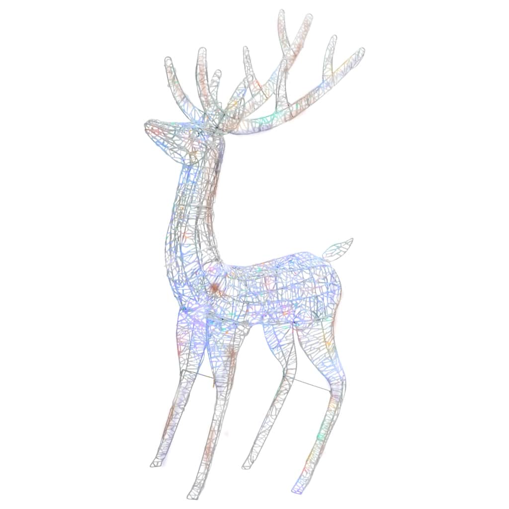 vidaXL XXL Acrylic Christmas Reindeers 250 LED 3 pcs 180 cm Multicolour - 96 x 40 x 180 cm
