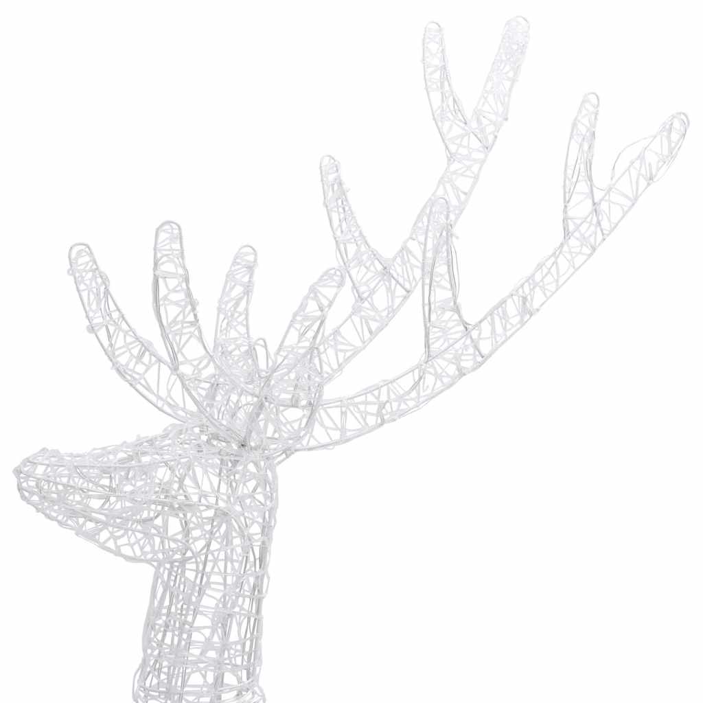 vidaXL XXL Acrylic Christmas Reindeers 250 LED 3 pcs 180 cm Multicolour - 96 x 40 x 180 cm