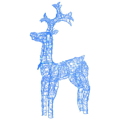 vidaXL Reindeer Christmas Decorations 3 pcs 60x16x100 cm Acrylic - White