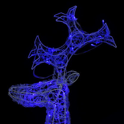 vidaXL Reindeer Christmas Decorations 3 pcs 60x16x100 cm Acrylic - White
