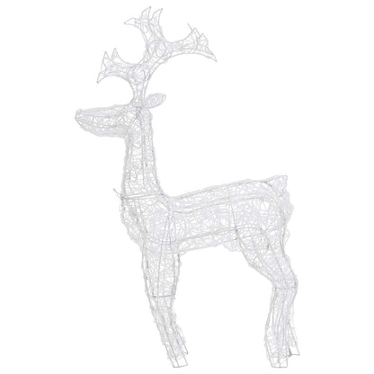 vidaXL Reindeer Christmas Decorations 2 pcs 60x16x100 cm Acrylic - warm white