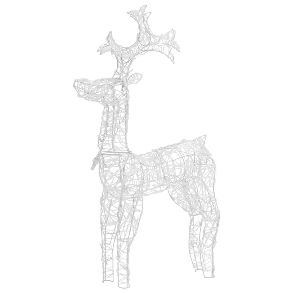 vidaXL Reindeer Christmas Decorations 3 pcs 60x16x100 cm Acrylic - warm white