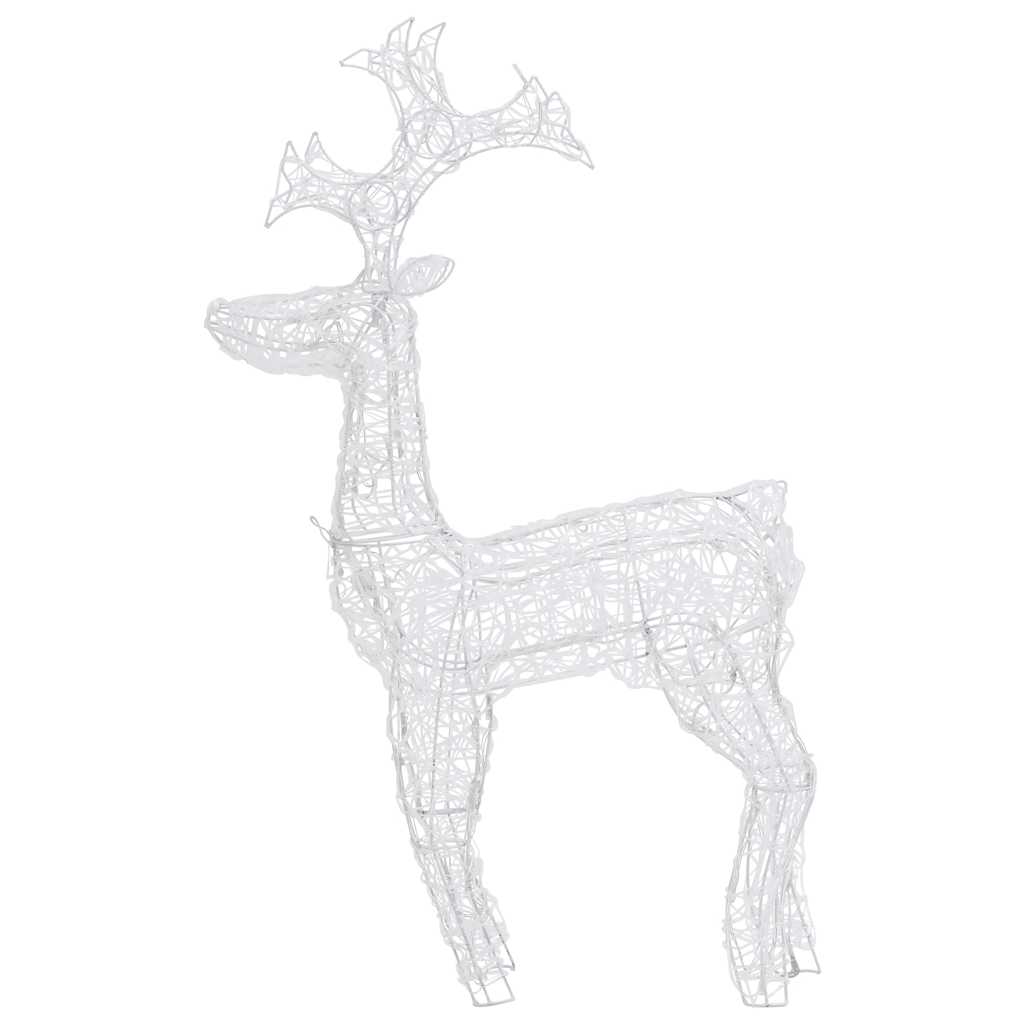 vidaXL Reindeer Christmas Decorations 3 pcs 60x16x100 cm Acrylic - warm white