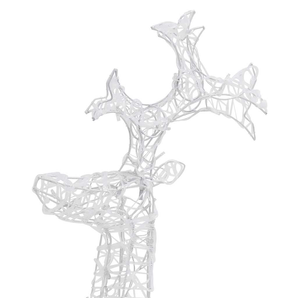 vidaXL Reindeer Christmas Decorations 3 pcs 60x16x100 cm Acrylic - warm white