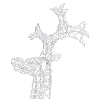 vidaXL Reindeer Christmas Decorations 3 pcs 60x16x100 cm Acrylic - warm white