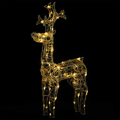 vidaXL Reindeer Christmas Decorations 3 pcs 60x16x100 cm Acrylic - warm white