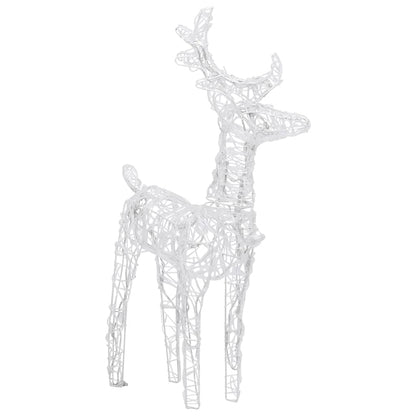vidaXL Christmas Reindeers 6 pcs Cold White 240 LEDs Acrylic - Cool White - 43 x 11 x 55 cm