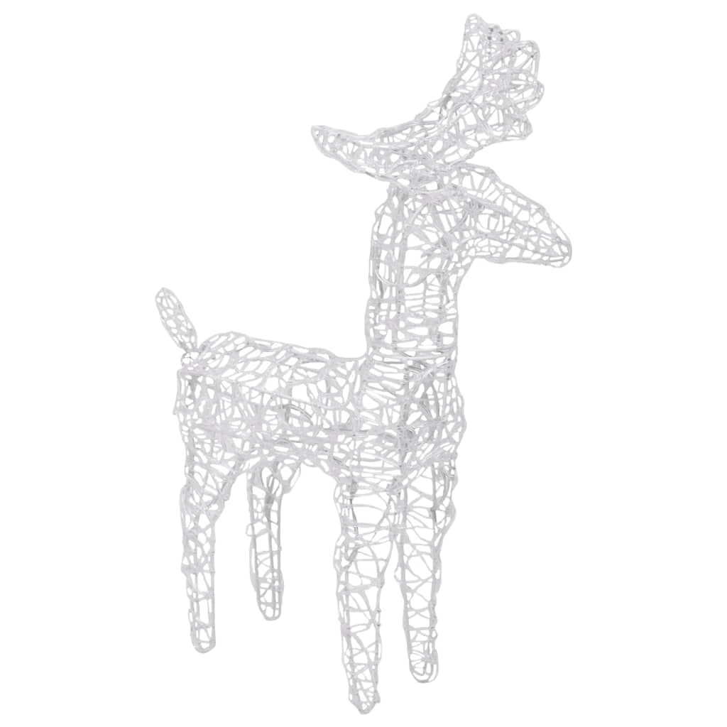 vidaXL Christmas Reindeers 4 pcs Multicolour 160 LEDs Acrylic - 43 x 11 x 55 cm