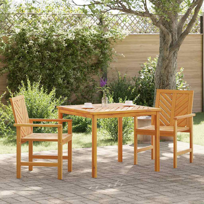 vidaXL Garden Dining Set 3 pcs Brown Solid Acacia Wood - 90 x 90 x 74 cm