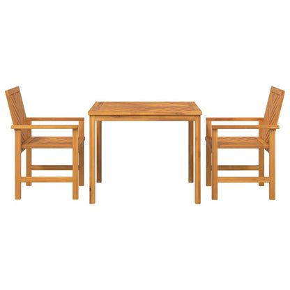 vidaXL Garden Dining Set 3 pcs Brown Solid Acacia Wood - 90 x 90 x 74 cm