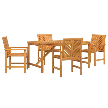 vidaXL Garden Dining Set 5 pcs Brown Solid Acacia Wood - 150 x 90 x 74 cm