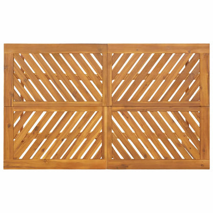 vidaXL Garden Dining Set 7 pcs Brown Solid Acacia Wood - 150 x 90 x 74 cm