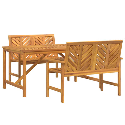 vidaXL Garden Dining Set 3 pcs Brown Solid Acacia Wood - 150 x 90 x 74 cm