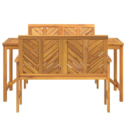 vidaXL Garden Dining Set 3 pcs Brown Solid Acacia Wood - 150 x 90 x 74 cm