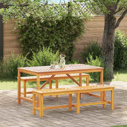 vidaXL Garden Dining Set 3 pcs Brown Solid Acacia Wood - 150 x 90 x 74 cm - 23588