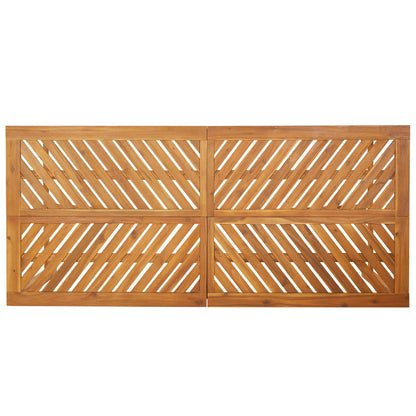 vidaXL Garden Dining Set 9 pcs Brown Solid Acacia Wood - 200 x 90 x 74 cm