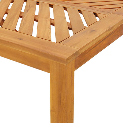 vidaXL Garden Dining Set 5 pcs Brown Solid Acacia Wood - 200 x 90 x 74 cm