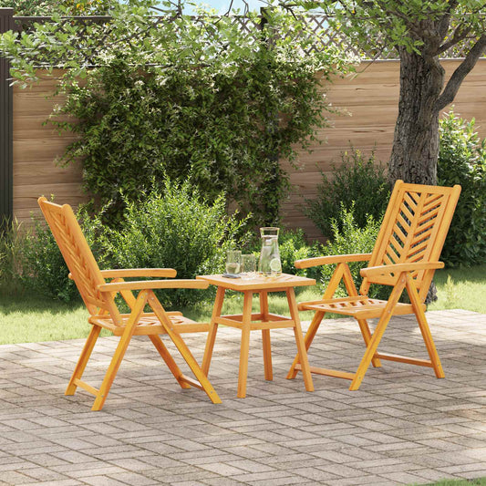 vidaXL Garden Dining Set 3 pcs Brown Solid Acacia Wood - 150 x 90 x 60 cm