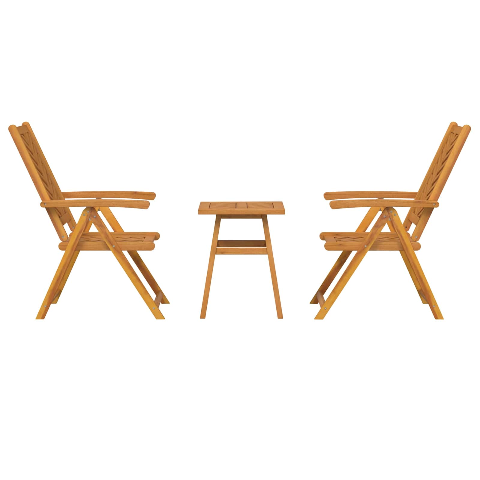 vidaXL Garden Dining Set 3 pcs Brown Solid Acacia Wood - 150 x 90 x 60 cm