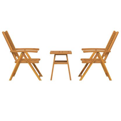 vidaXL Garden Dining Set 3 pcs Brown Solid Acacia Wood - 150 x 90 x 60 cm